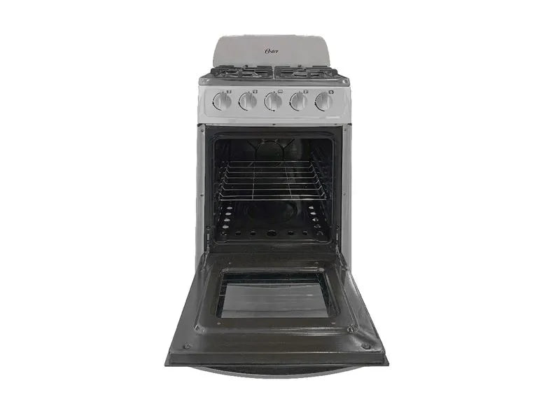 Cocina Oster de gas de 4 quemadores 20 pulgadas acero inoxidable