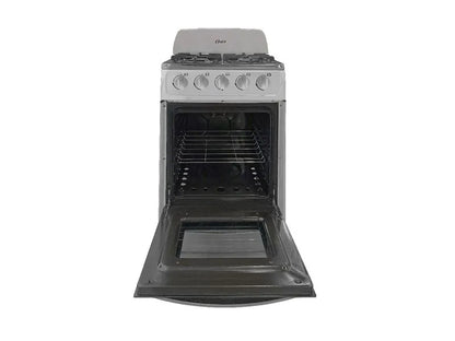 Cocina Oster de gas de 4 quemadores 20 pulgadas acero inoxidable