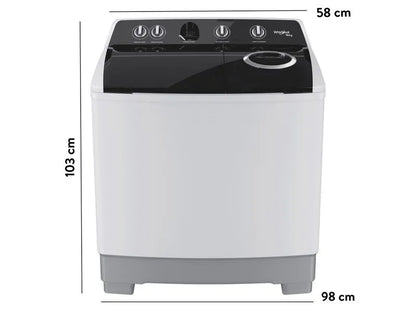 Lavadora Whirlpool WLD1425FP semi automática color blanco capacidad 14 kg