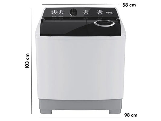 Lavadora Whirlpool WLD1425FP semi automática color blanco capacidad 14 kg