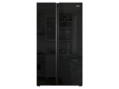 Refrigeradora Oster puerta de vidrio nego - Os-Sbss1502Egbi
