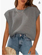 PRETTYGARDEN - Tops de mujer para primavera 2025, camisas de verano, suéter de crochet con mangas cortas, ropa bonita para vacaciones en la playa